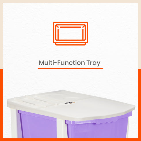 Stomo 4 Drawer Multi-Purpose Storage Organizer for Home and Office (Lavender)